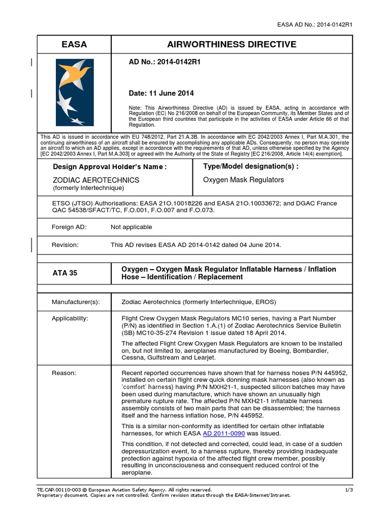 Ad Easa Airworthiness Directive – RQWYPU