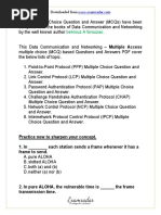 CH 12 Multiple Access Multiple Choice Questions and Answers MCQ PDF - Data Communication and Networking