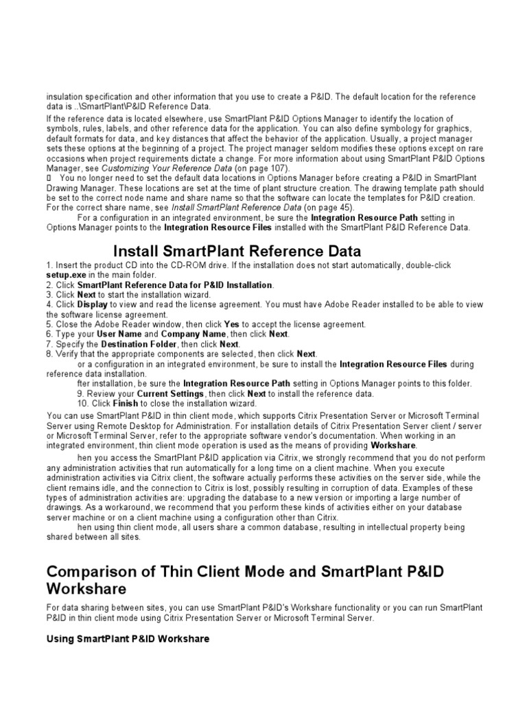 Install Smartplant Reference Data: Setup - Exe in The Main Folder | PDF ...
