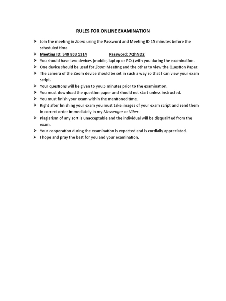Online Examination Rules and Guidelines | PDF | Career & Growth | Business