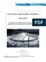 Floating Aerators Covering Aquafen: Technical Specifications Installation, Maintenance, Starting Up, and Warranties