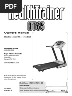 Owner's Manual: Health Trainer 65T Treadmill