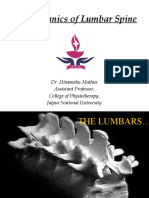 Biomechanics of Lumbar Spine