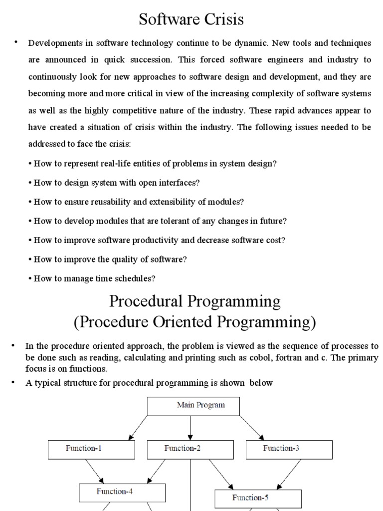 Addressing the Software Crisis | PDF | Object Oriented Programming ...