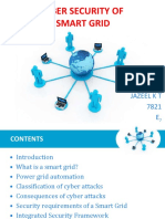 Cyber Security of Smart Grid: Jazeel K T 7821 E