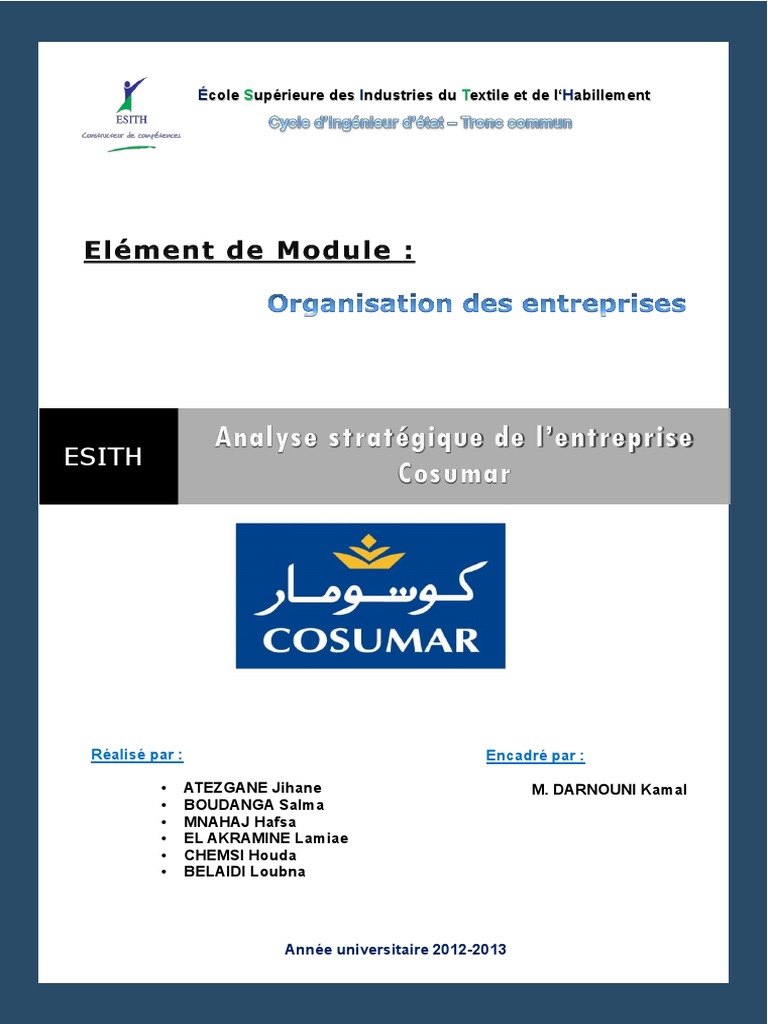 Analyse Strategique COSUMAR PDF | PDF | Affaires | Finance et gestion ...