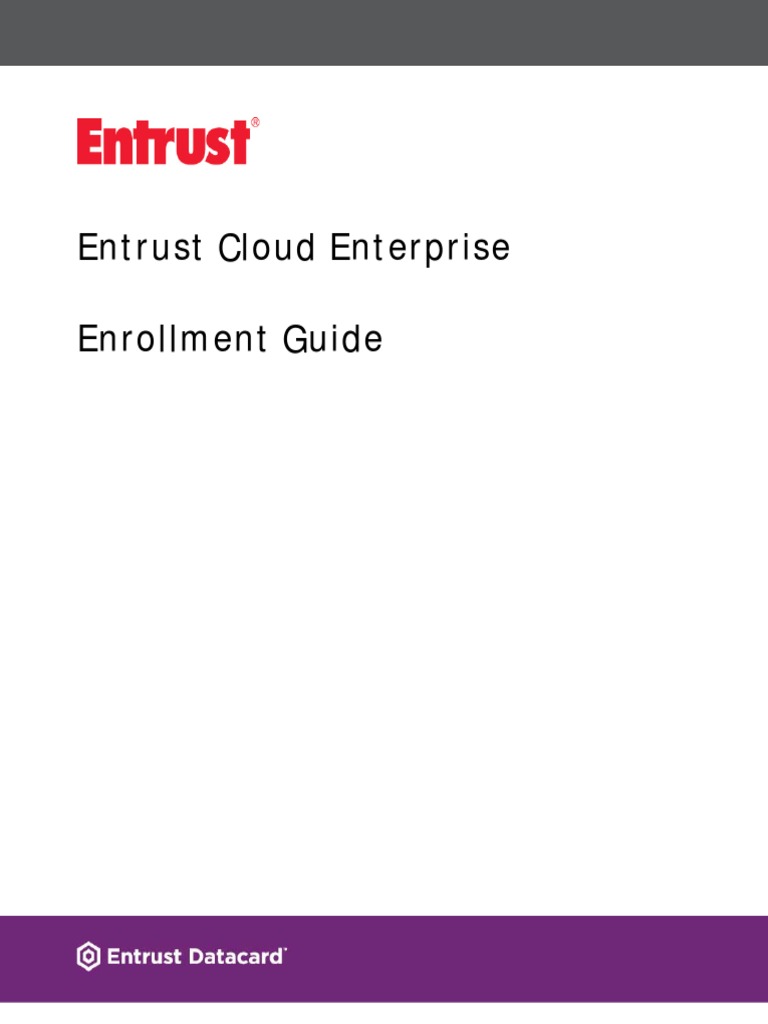 Entrust Cloud Enterprise Enrollment Guide | PDF | Login | Password