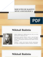 Bakhtin e as contribuições para a crítica sociológica