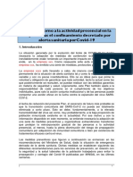 Plan de Retorno A La Actividad Presencial Covid Positivo PDF