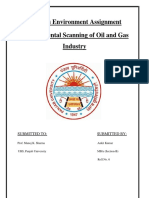 Business Environment Assignment Environmental Scanning of Oil and Gas Industry