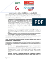 Comunicado Mesa Delegada 01 Comunicado Mesa Delegada 01-Julio JULIO-2020