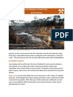 Part 3 Impact of Mineral Extraction (Ecological)