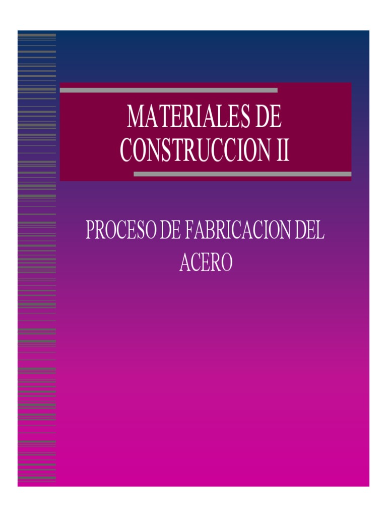 Materiales de Construccion 2 Guia 6 PDF Arrabio Acero