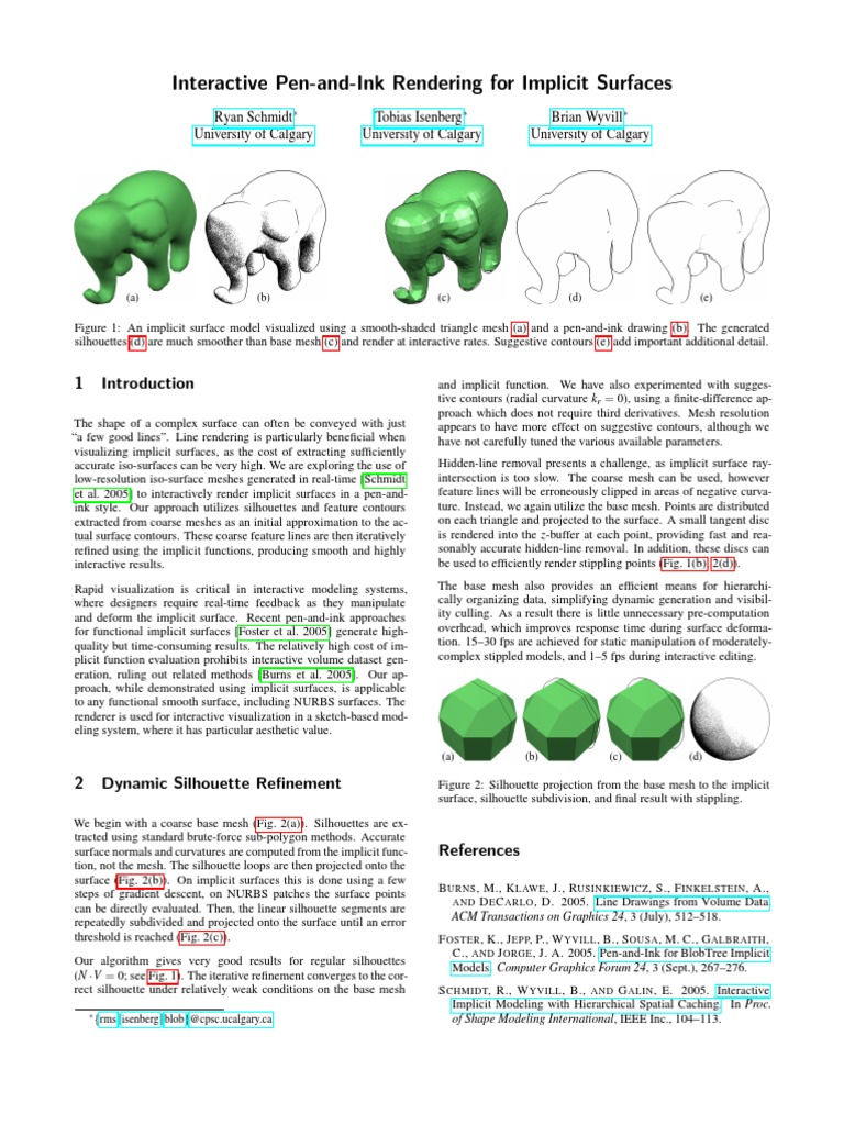 Interactive Pen-and-Ink Rendering Techniques | PDF | Rendering ...