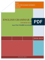 English Grammar 4: University OF Basrah College OF Education FOR Human Sciences Department OF English