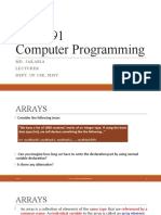 CSE-291 Computer Programming: Md. Jakaria Lecturer Dept. of Cse, Mist