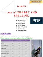 The Alphabet and Spelling: Lesson 1