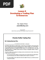 Lesson 8 Developing A Trading Plan & Resources: by Adam Khoo