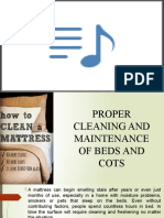 Proper Cleaning and Maintenance of Beds and Cots