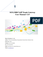 MTG 3000 VoIP Trunk Gateway User Manual v1.0