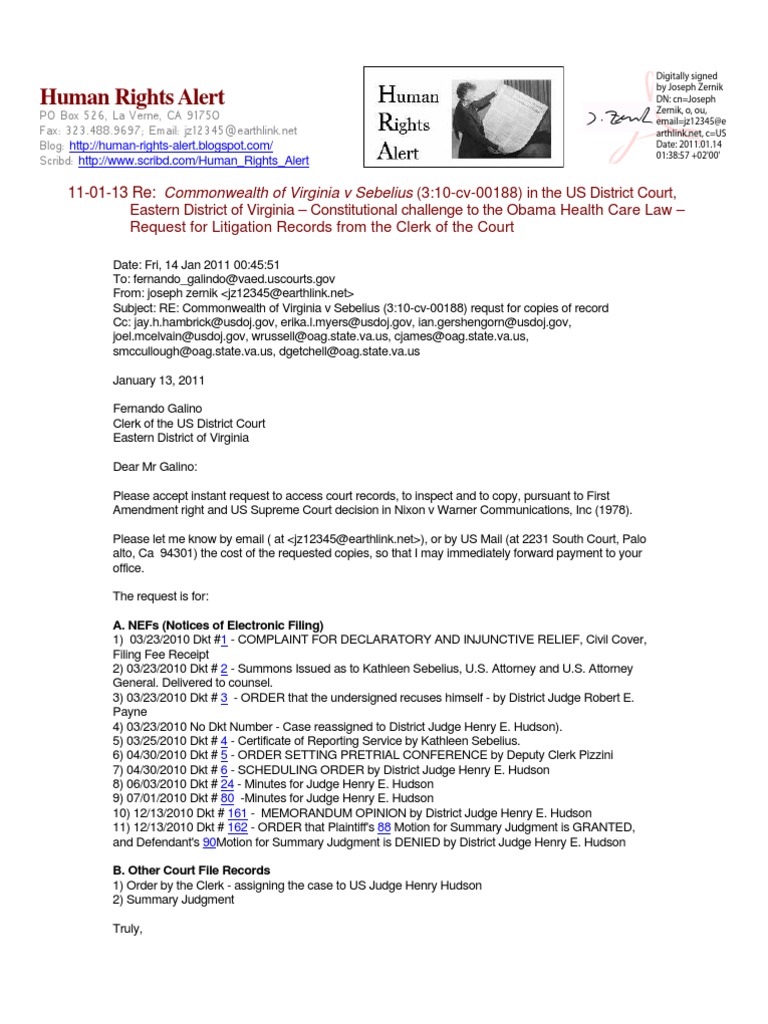 Human Rights Alert PO Box 526, La Verne, CA 91750 Blog Scribd  PDF