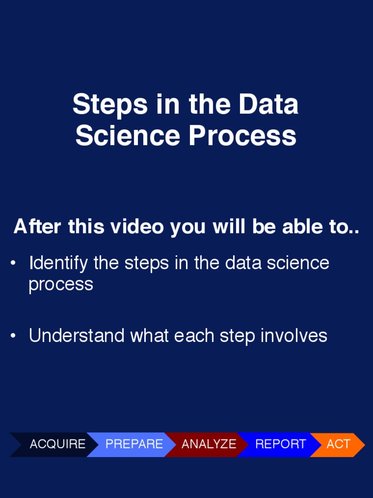 Data Science Process Steps Explained | PDF