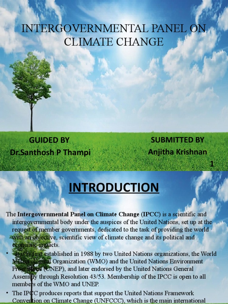 Overview of the IPCC and Climate Change | PDF | Intergovernmental Panel ...