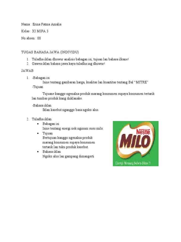 Iklan Bahasa Jawa