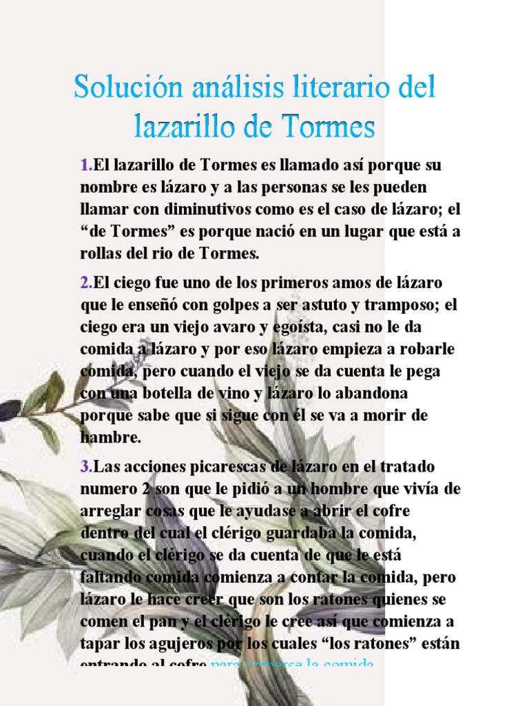 Análisis de los amos de Lázaro de Tormes | PDF | Religión y espiritualidad