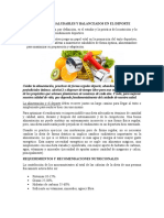 Alimentos Saludables y Balanceados en El Deporte