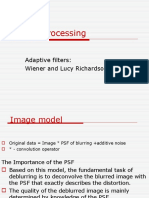 Image processing techniques for adaptive Wiener and Lucy Richardson filters
