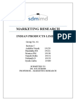 Marketing Research: Indian Products Limited