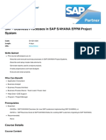 Business Processes in Sap S4hana Eppm Project System PDF