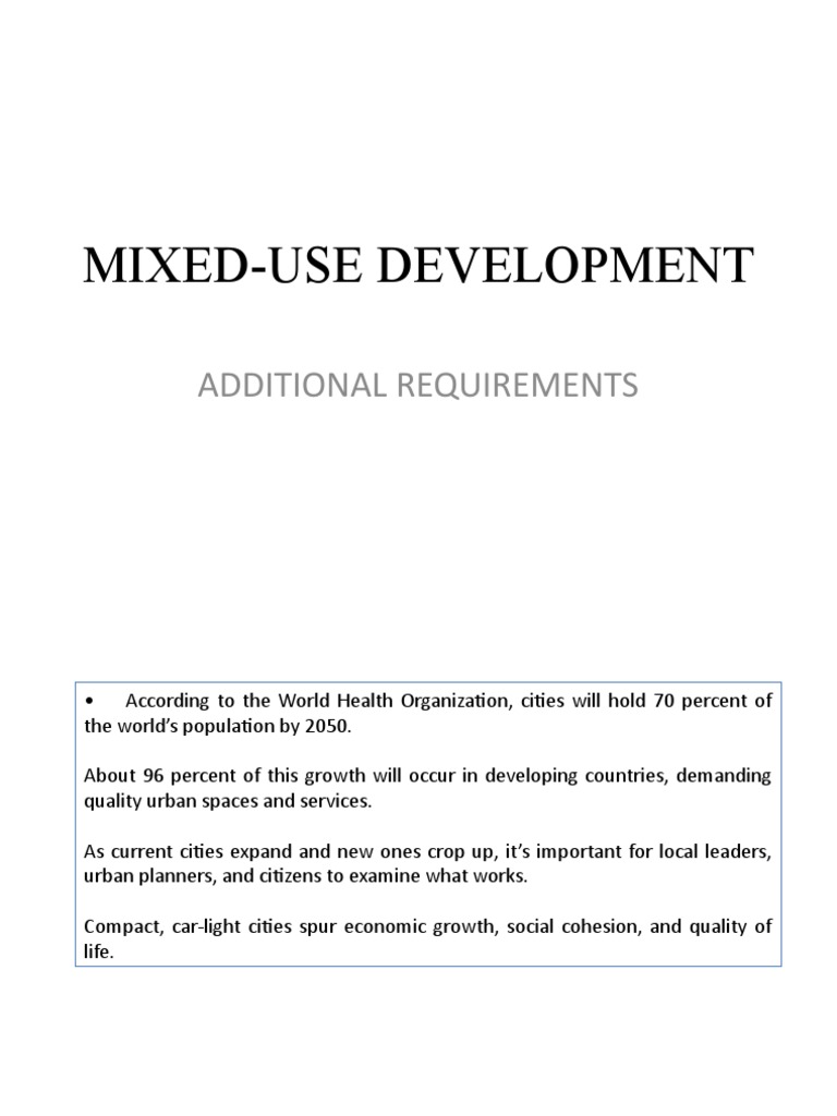 Benefits of Mixed-Use Development | PDF | Sidewalk | Street