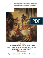 10 de Julio.- Santos Hermanos Martires y Samta Rufina y Segunda. Propio y Ordinario de la santa misa
