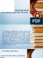 Impact of Communication On Society and The World
