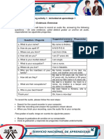 Evidence - Interview Audio Actividada 3 PDF