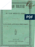 Código Militar de Antioquia. 1876