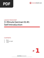 3-Minute German S1 #1 Self: Lesson Transcript