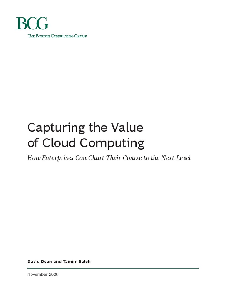 Capturing The Value of Cloud Computing | PDF | Cloud Computing ...