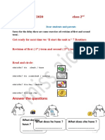 Friday, May 8 2020 Class 2 Form