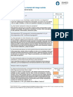 Cuestionario. Pautas para La Evaluación y Manejo Del Riesgo Suicida