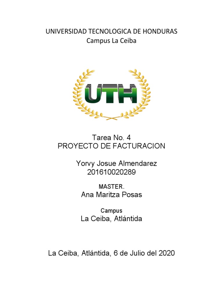 Portada Universidad Tecnologica de Honduras | PDF