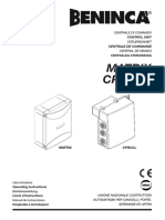 Manual Tarjeta Beninca Matrix - Cpbull - L8542124R0 PDF