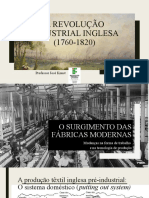 Revolução Industrial Inglesa e surgimento das fábricas (1760-1820