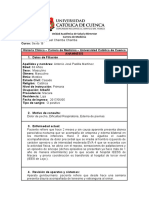 Historia Clinica de Semiologia Gastro Intestinal