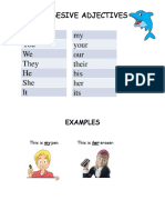 Possesive Adjectives: Examples