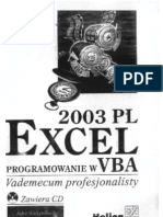 Helion-John Walkenbach-Excel2003PL Programowanie W VBA Vademecum Net