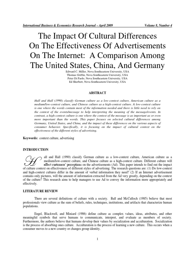 Miller Et Al. The Impact of Cultural Differences On The Effectiveness ...
