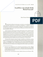 Uribe Hincapie.2002. La guerra y la politica. Una mirada desde Michael Foucault